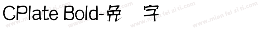 CPlate Bold字体转换